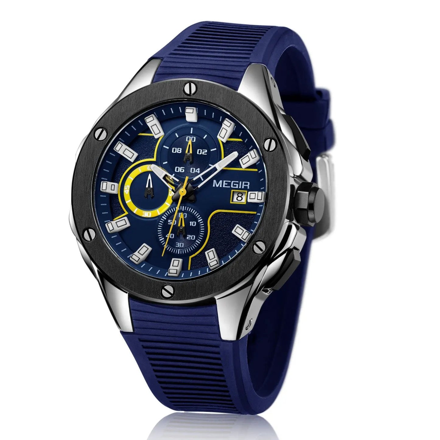 MEGIR Men Sport Military Watch Luxury Luminous Waterproof Chronograph Quartz Wristwatch Date Clock Relogio Masculino 2053 by MEGIR WATCH GROUP