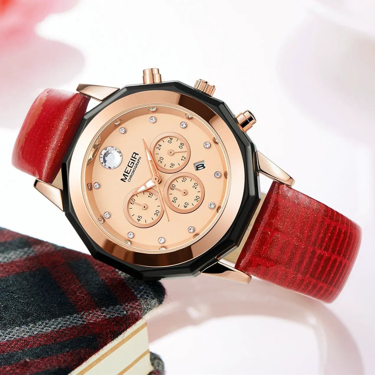 MEGIR Luxury Brand Women Bracelet Watches Ladies Fashion Quartz Sport Wristwatch Leather Dress Clock Chronograph Reloj Hombre 2042 by MEGIR WATCH GROUP