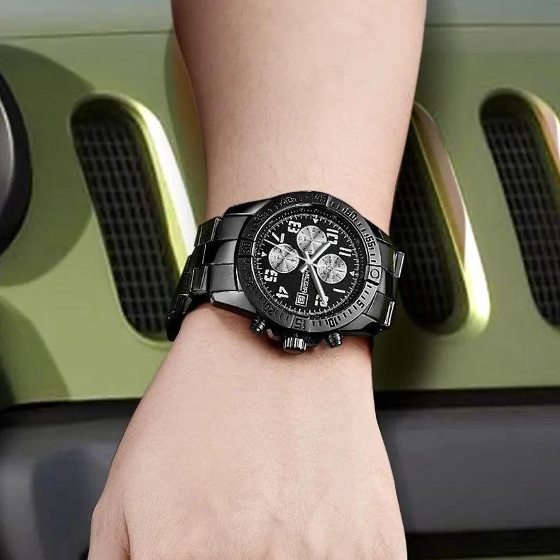 MEGIR Men's Business Quartz Watches Top Luxury Brand Casual Wristwatch Waterproof Date Clock Stainless Steel Man Chronograph 2030 by MEGIR WATCH GROUP