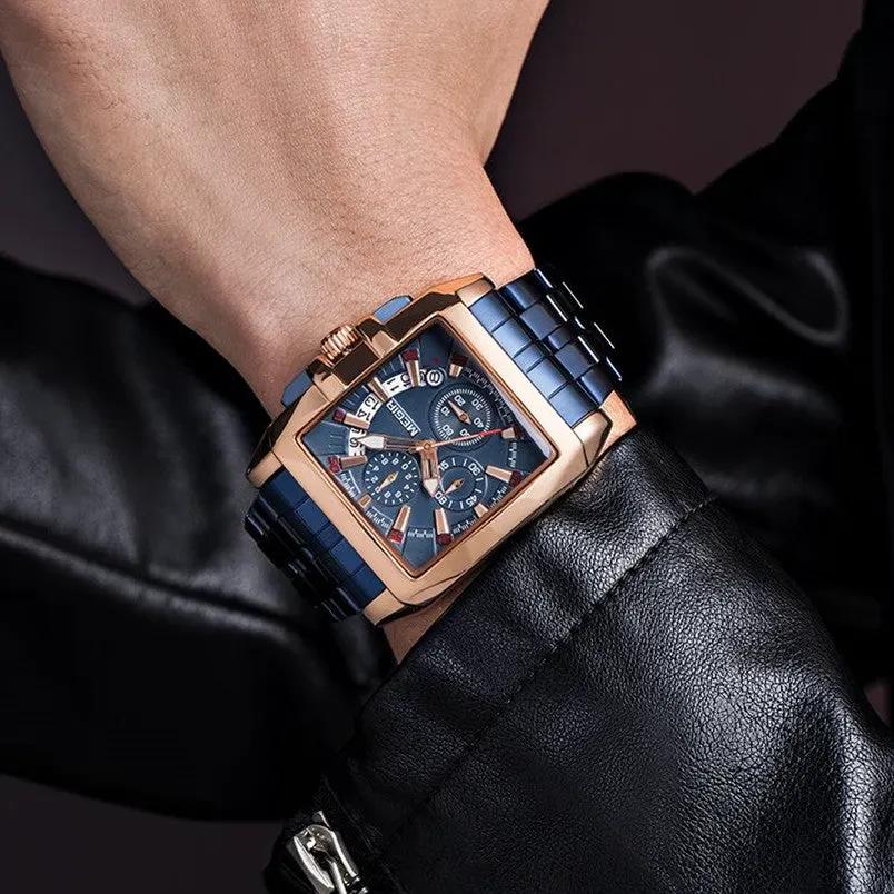 MEGIR Original Luxury Men Watch Stainless Steel Bracelet Quartz Military Wristwatch Business Watches Chronograph Big Dial Relogio Masculino 2018 by MEGIR WATCH GROUP