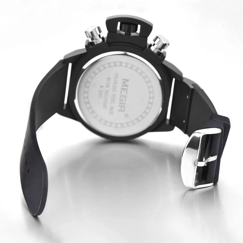MEGIR Men Watches Luxury Fashion Sport Military Chronograph Luminous Date Quartz Wristwatch Clock Big Dial Relogio Masculino 2002 by MEGIR WATCH GROUP
