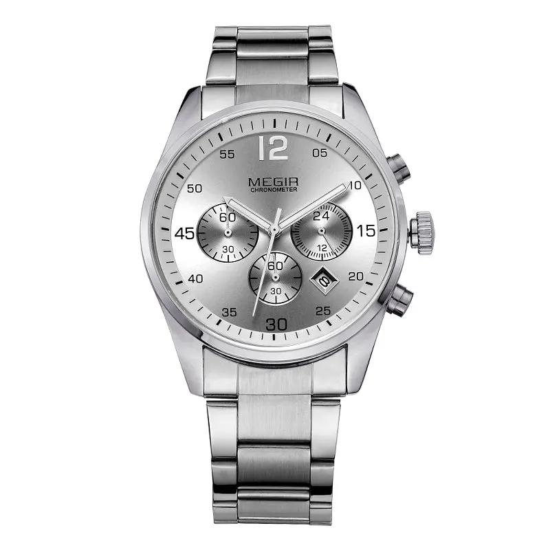 MEGIR Fashion Men Watches Stainless Steel Strap Business Wristwatch Waterproof Date Quartz Man Clock Relogio Masculino 2010 by MEGIR WATCH GROUP