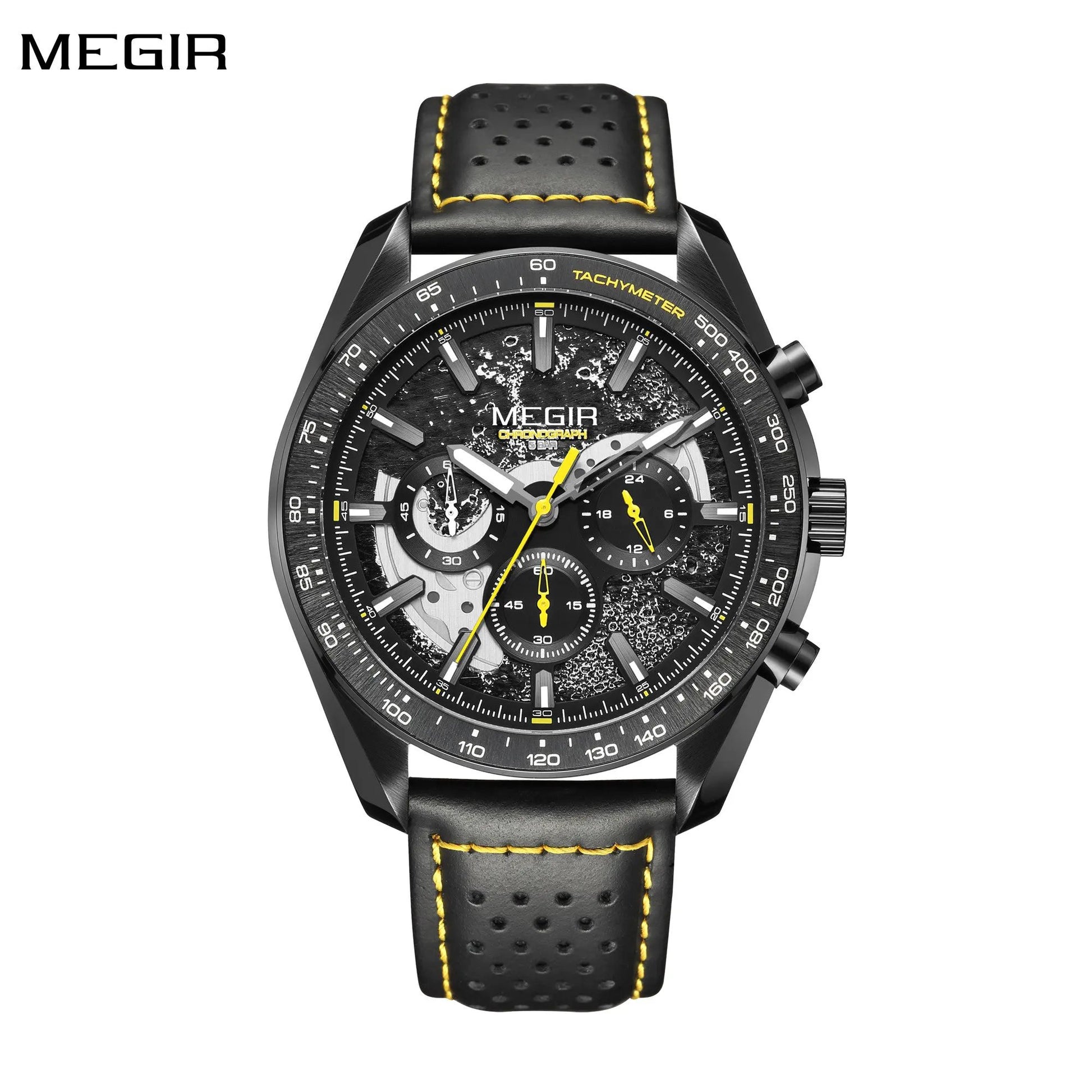 MEGIR Luxury Men's Business Casual Watches Leather Waterproof Quartz Chronograph Male Clock Wristwatch Relogio Masculino 8408 by MEGIR WATCH GROUP