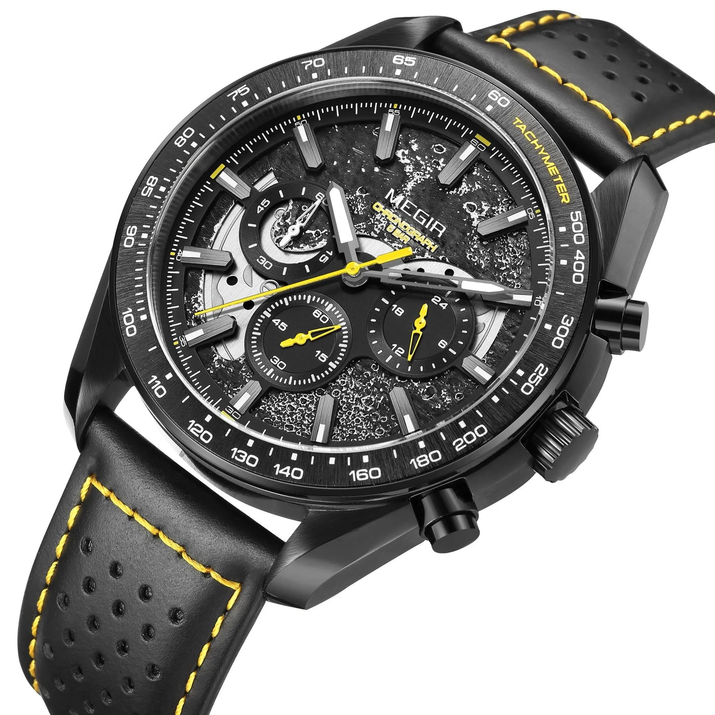 MEGIR Luxury Men's Business Casual Watches Leather Waterproof Quartz Chronograph Male Clock Wristwatch Relogio Masculino 8408 by MEGIR WATCH GROUP