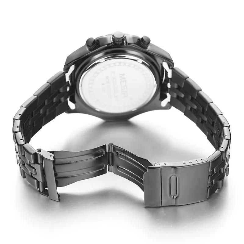 MEGIR Fashion Business Men's Watch Stainless Steel Quartz Wristwatch Calendar Big Dial Man Military Sports Chronograph Clock 2006 by MEGIR WATCH GROUP