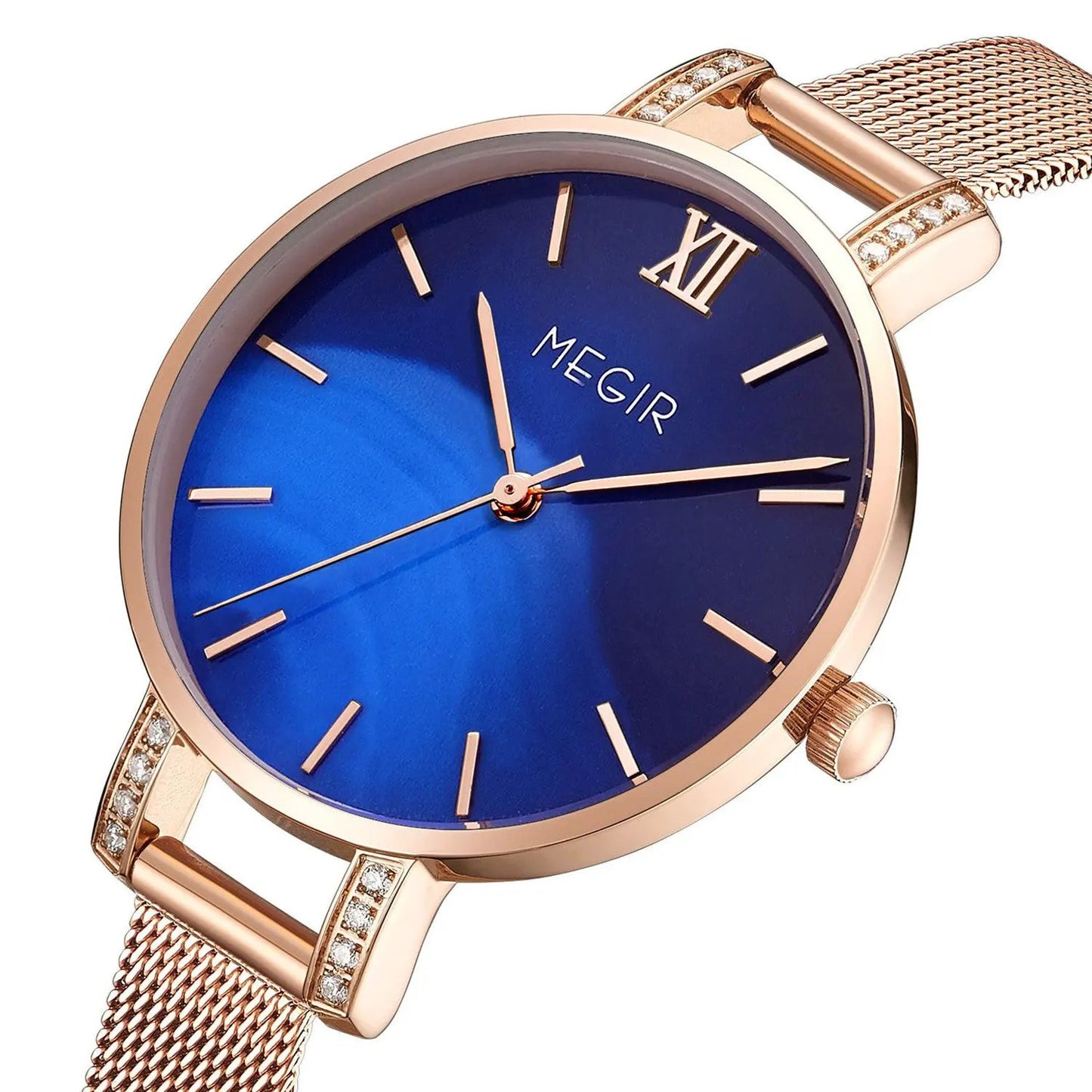 MEGIR Fashion Quartz Women Bracelet Watches Luxury Casual Ladies Dress Clock Female Steel Mesh Band Wristwatch Relogio Feminino 7002 by MEGIR WATCH GROUP