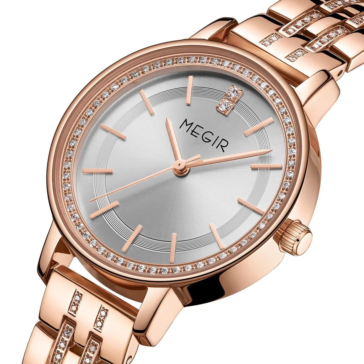MEGIR Luxury Watches for Women Stainless Steel Dress Clock Fashion Elegant Wristwatch Quartz Watch Ladies Clock Reloj Mujer 7012 by MEGIR WATCH GROUP