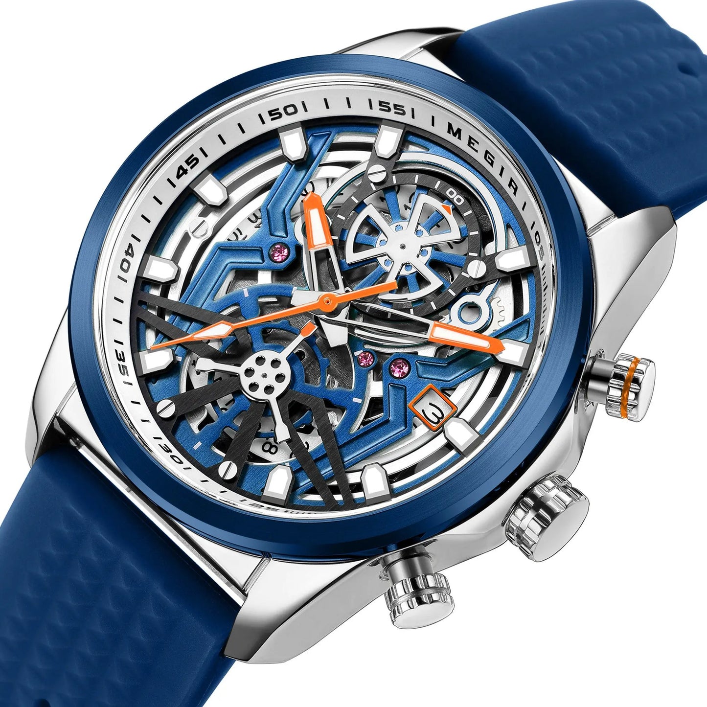 MEGIR Men's Watch Chronograph Fashion Quartz Wristwatch Waterproof Luminous Sports Military Watches Clock with Auto Date 2235 by MEGIR WATCH GROUP