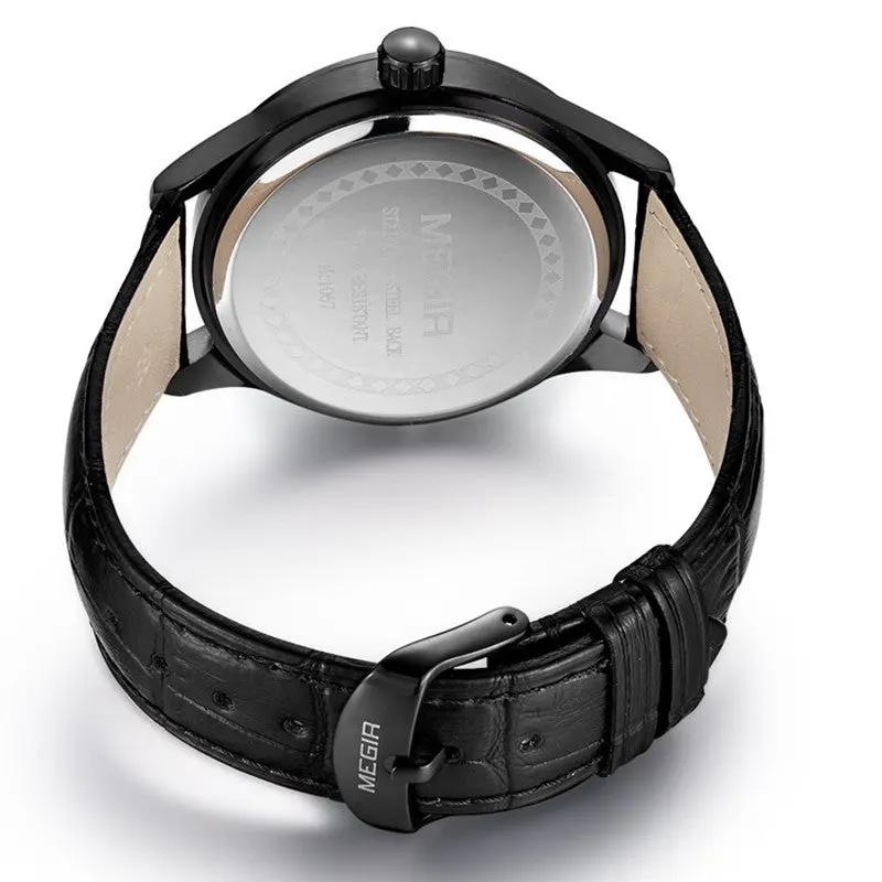 MEGIR Mens Watches Top Brand Luxury Leather Sport Military Watches Male Clock Waterproof Fashion Casual Quartz Wristwatch 1067 by MEGIR WATCH GROUP