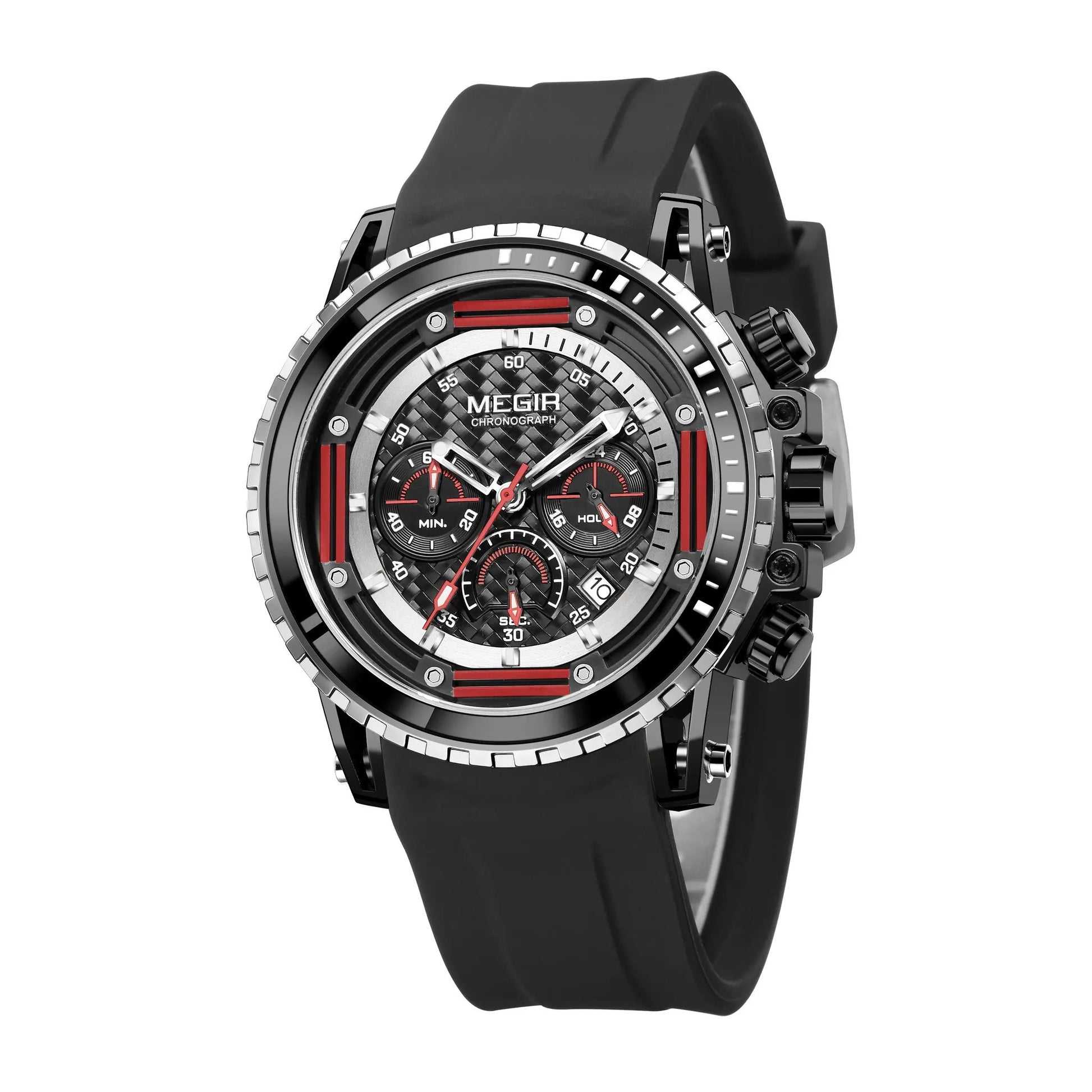 MEGIR Men's Sports Military Watches Fashion Luxury Quartz Wristwatch Silicone Strap Waterproof Chronograph Luminous Male Clock 2143 by MEGIR WATCH GROUP