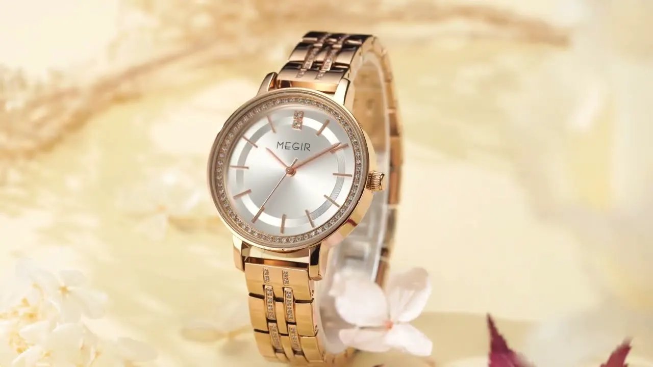 MEGIR Luxury Watches for Women Stainless Steel Dress Clock Fashion Elegant Wristwatch Quartz Watch Ladies Clock Reloj Mujer 7012 by MEGIR WATCH GROUP