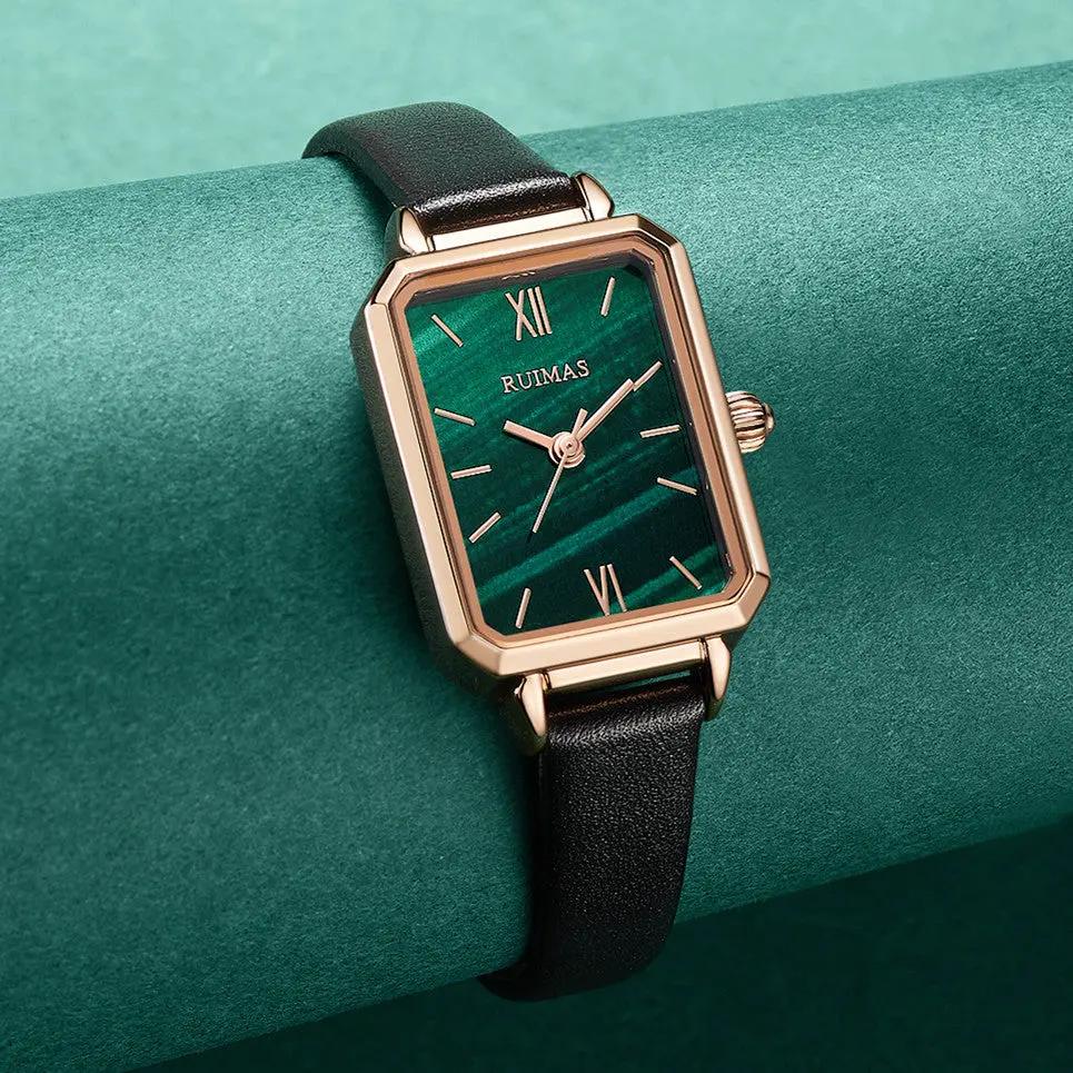 RUIMAS Luxury Ladies Watch Steel Strap Women Bracelet Clocks Leather Band Famale Wristwatch Dress Watches Reloj Mujer 329 by MEGIR WATCH GROUP
