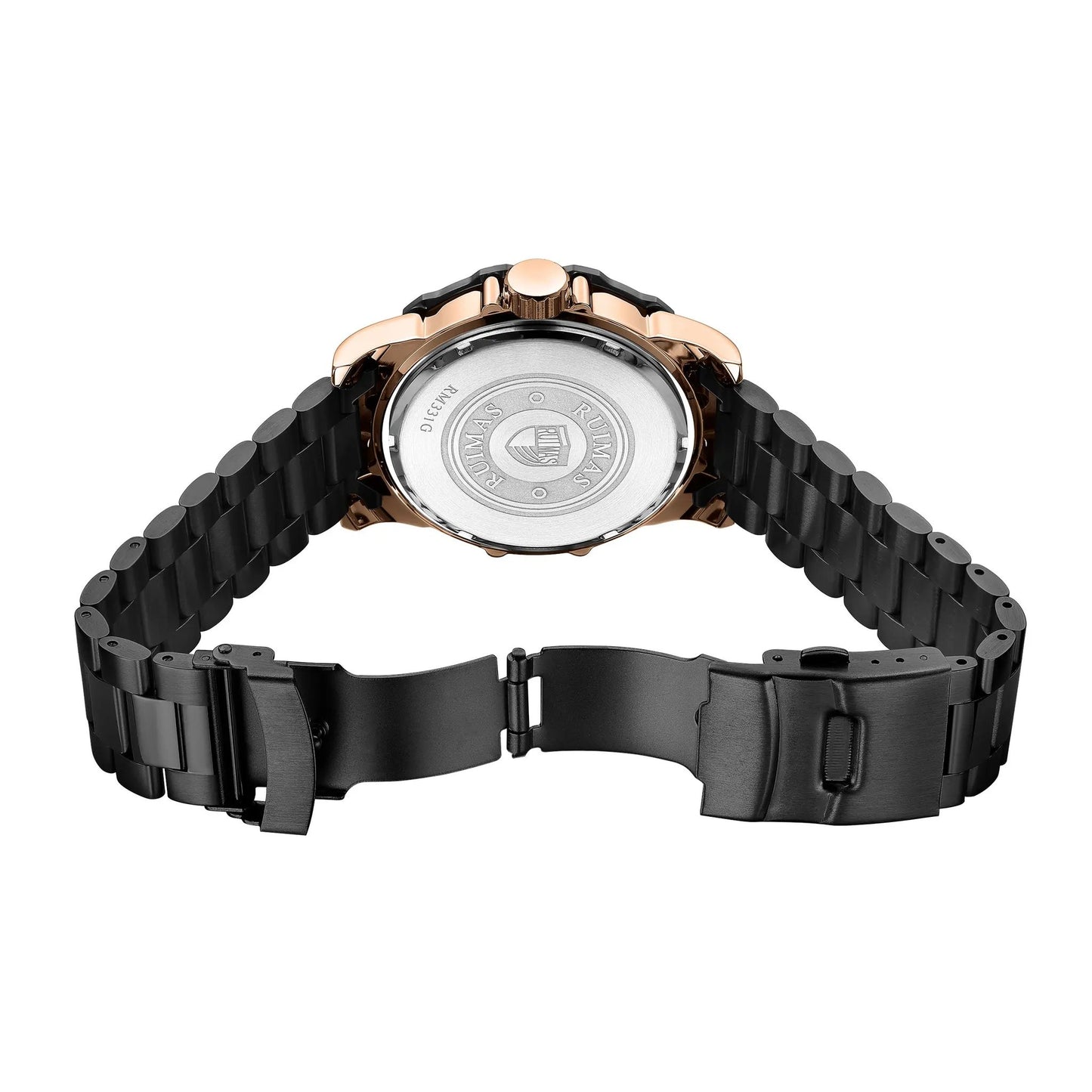 RUIMAS Quartz Watches Men's Business Wristwatch Waterproof Male Clock Chronograph Stainless Steel Casual Watch reloj hombre 331 by MEGIR WATCH GROUP