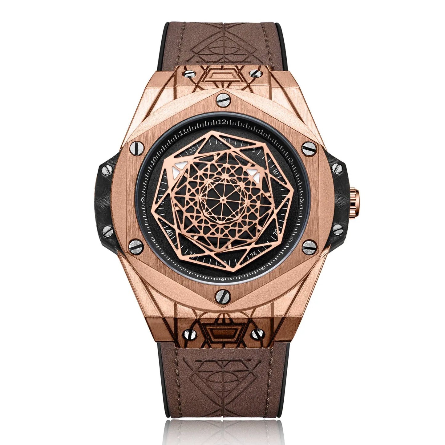 RUIMAS Men's Watches Fashion Sport Quartz Watch for Men Reloj Hombre Leather Belt Wrist Watch Waterproof Casual Clock 533 by MEGIR WATCH GROUP