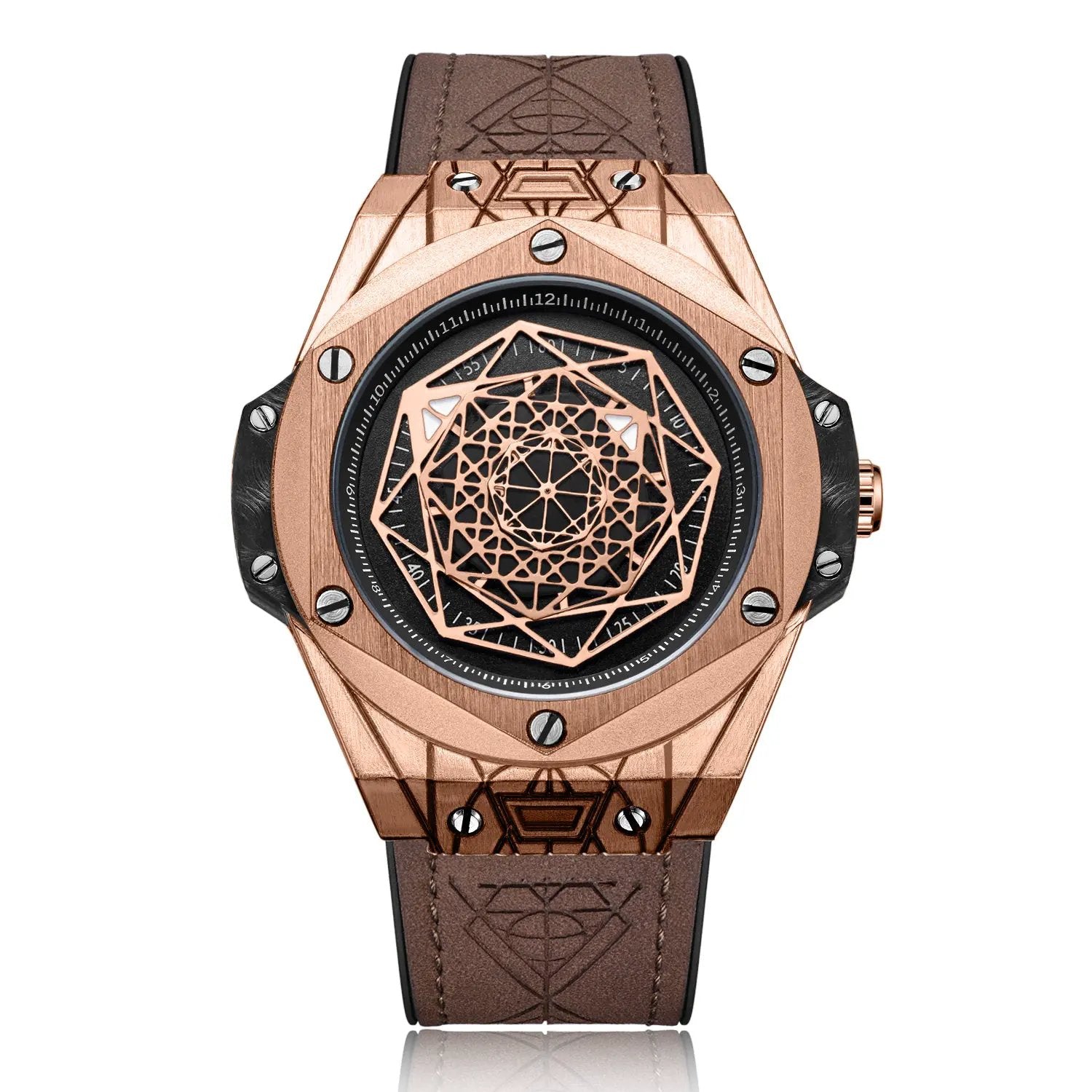 RUIMAS Men's Watches Fashion Sport Quartz Watch for Men Reloj Hombre Leather Belt Wrist Watch Waterproof Casual Clock 533 by MEGIR WATCH GROUP