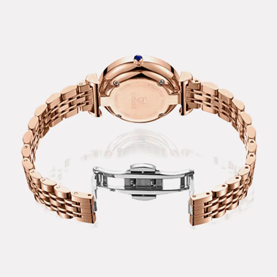 RUIMAS Fashion Women Watch Luxury Quartz Wristwatch Stainless Steel Ladies Casual Watches Dress Clock Relogio Feminino 538 by MEGIR WATCH GROUP