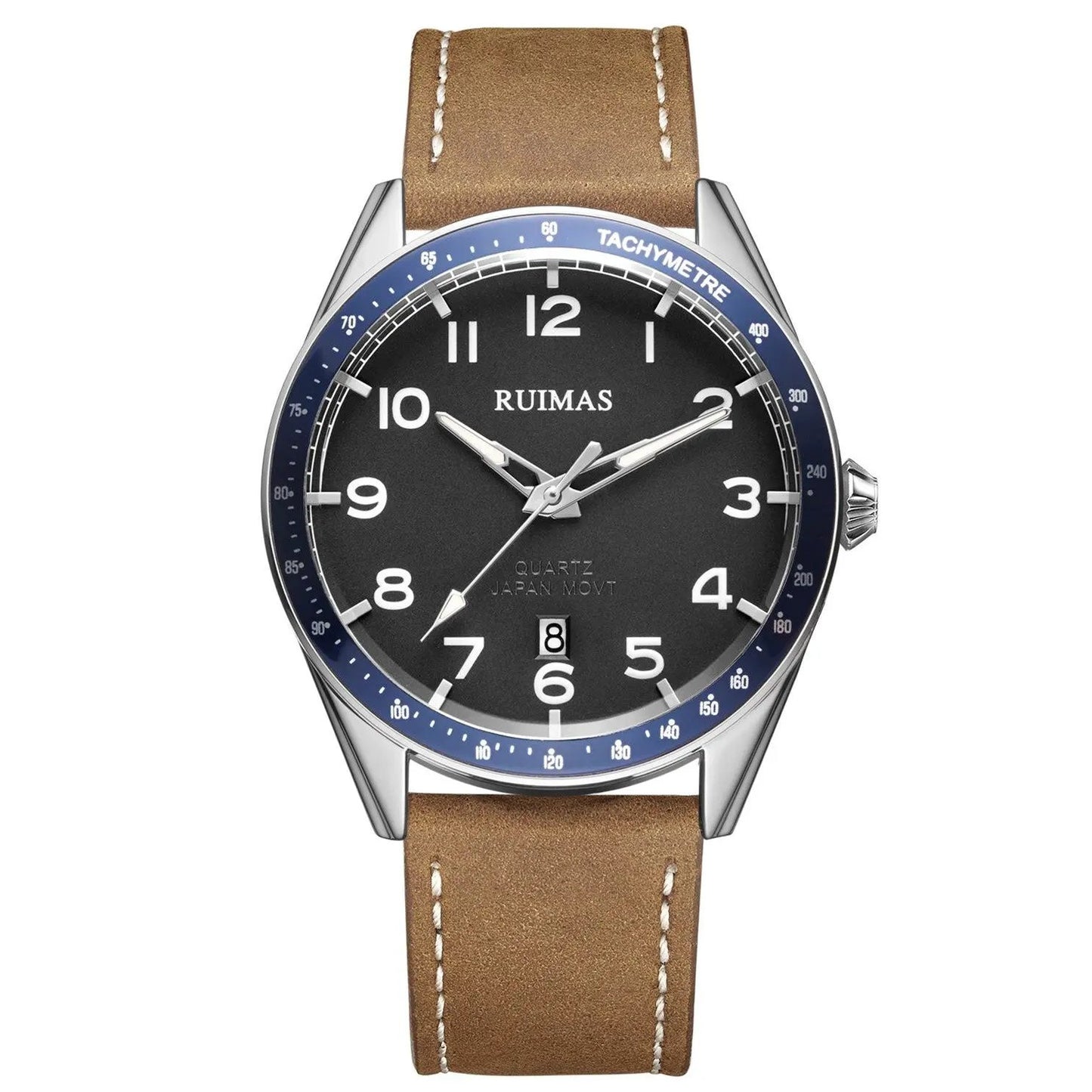 RUIMAS Men Quartz Watches Luxury Leather Sports Quartz Wristwatches Waterproof Luminous Casual Clock Auto Date Relogio Masculino 573 by MEGIR WATCH GROUP