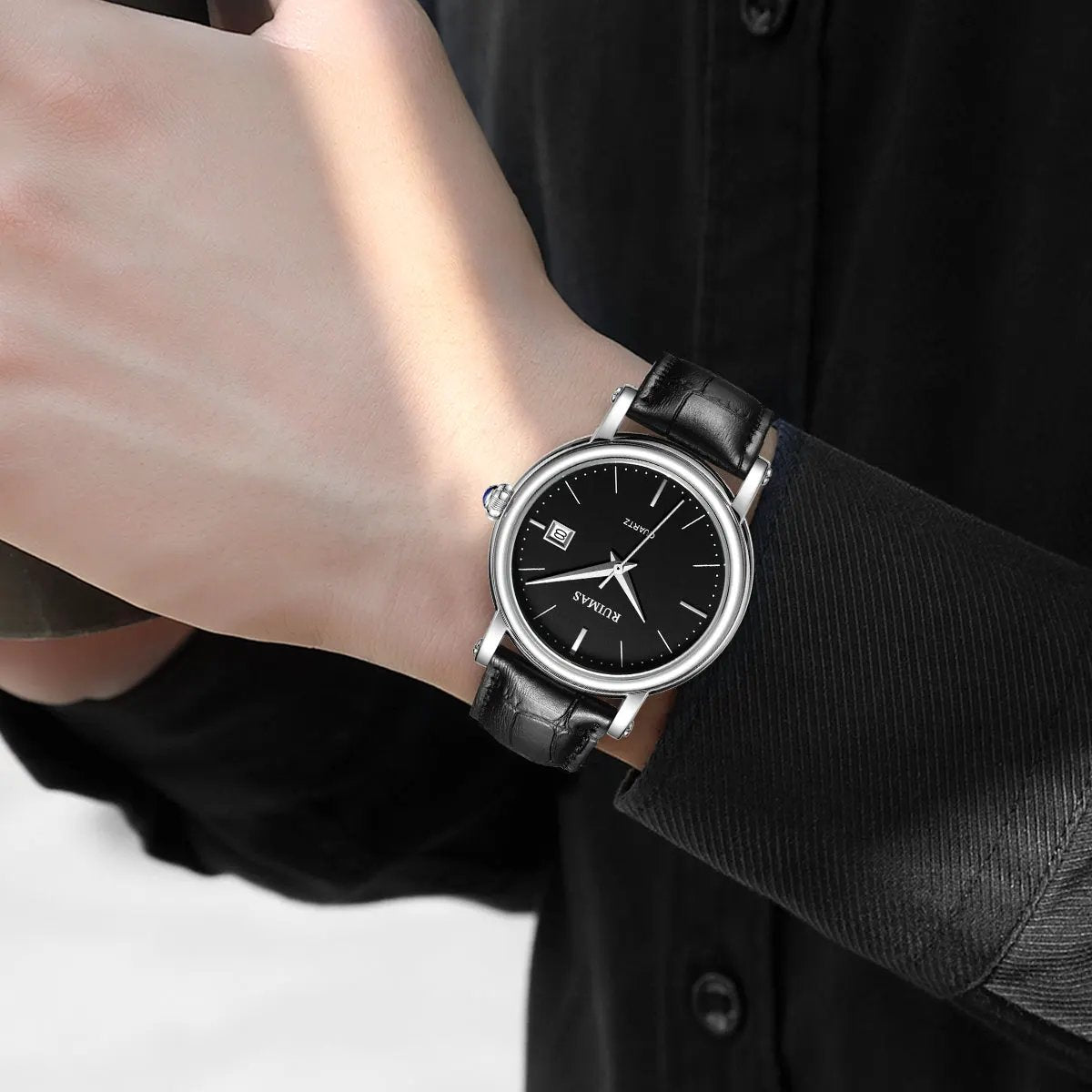 RUIMAS Fashion Mens Quartz Watches Sapphire Sport Wristwatch Waterproof Large Dial Business Casual Watch Clock Montre Homme 6762 by MEGIR WATCH GROUP