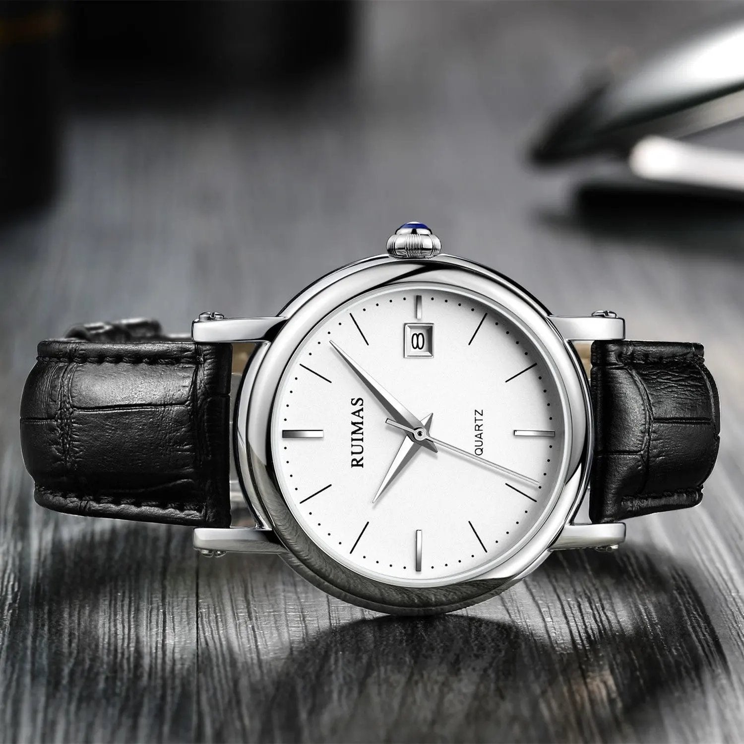 RUIMAS Fashion Mens Quartz Watches Sapphire Sport Wristwatch Waterproof Large Dial Business Casual Watch Clock Montre Homme 6762 by MEGIR WATCH GROUP