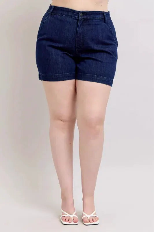 Judy Blue Full Size High Waist Denim Shorts Plus Size by Judy Blue