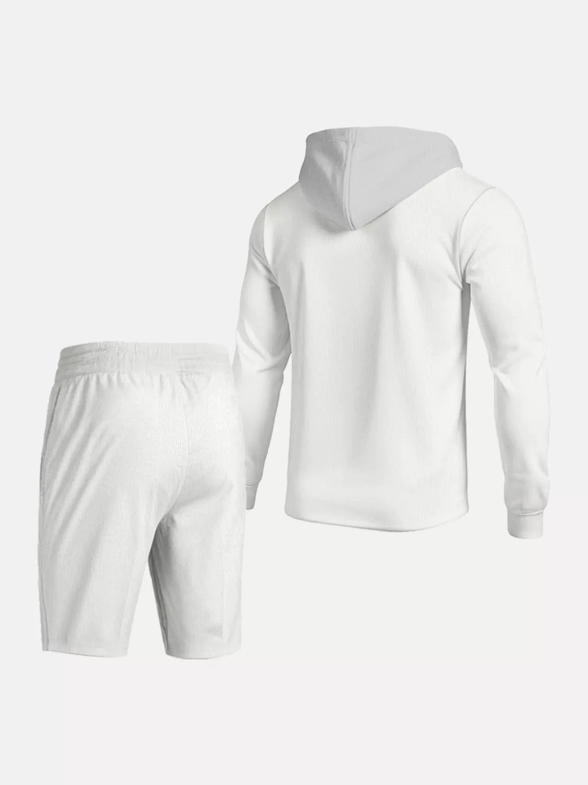 Men's Full Size Casual Hooded Button-Up Top and Shorts Set Plus Size by Trendsi