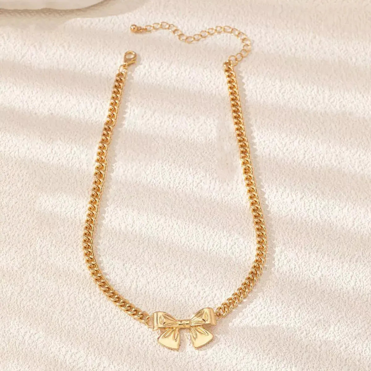 18K Gold-Plated Bowknot Chain Necklace by Partner Label