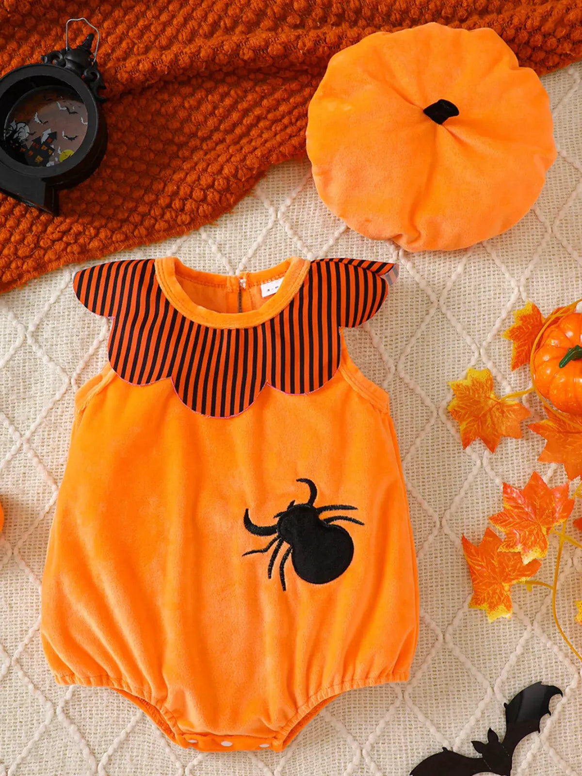 Children's Halloween Sleeveless Bodysuit and Hat Set by Trendsi
