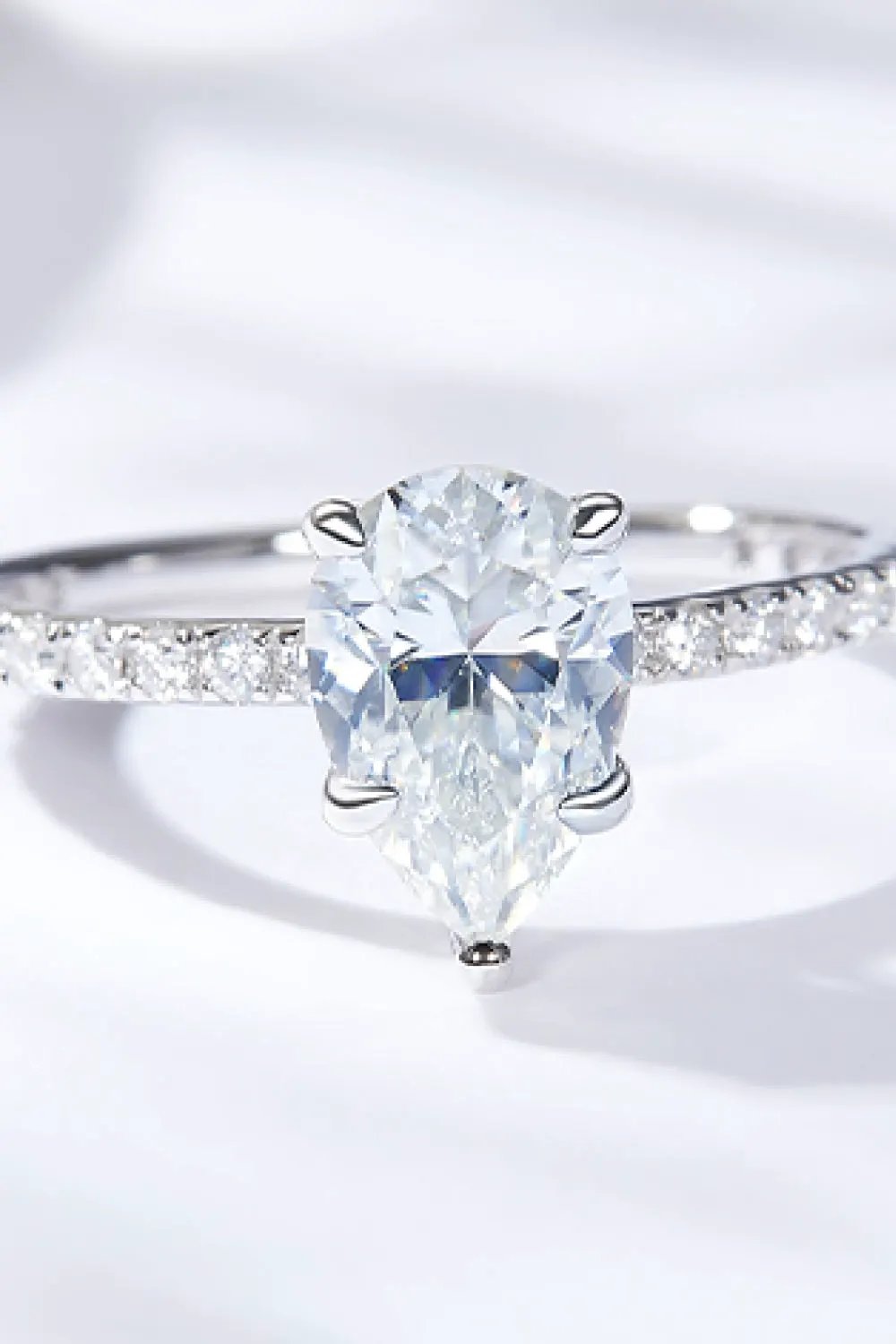 1.8 Carat Moissanite Side Stone Ring by Partner Label