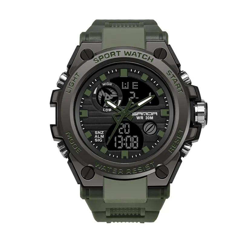 Outdoor Sports Dual Display Movement Electronic Watch by Maroon Asteria