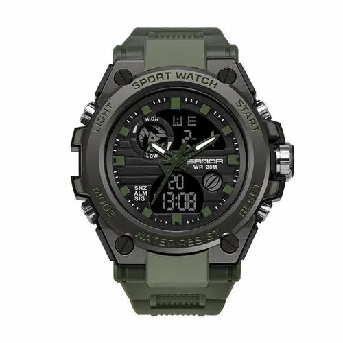 Outdoor Sports Dual Display Movement Electronic Watch by Maroon Asteria