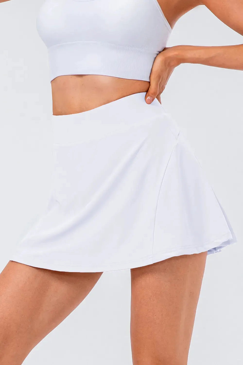 High Waist Pleated Active Skirt by Partner Label