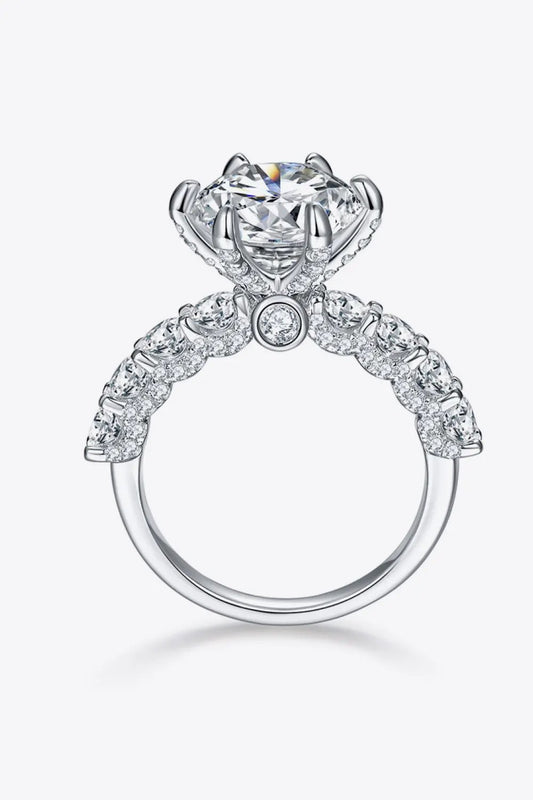 5 Carat Moissanite Side Stone Ring by Partner Label