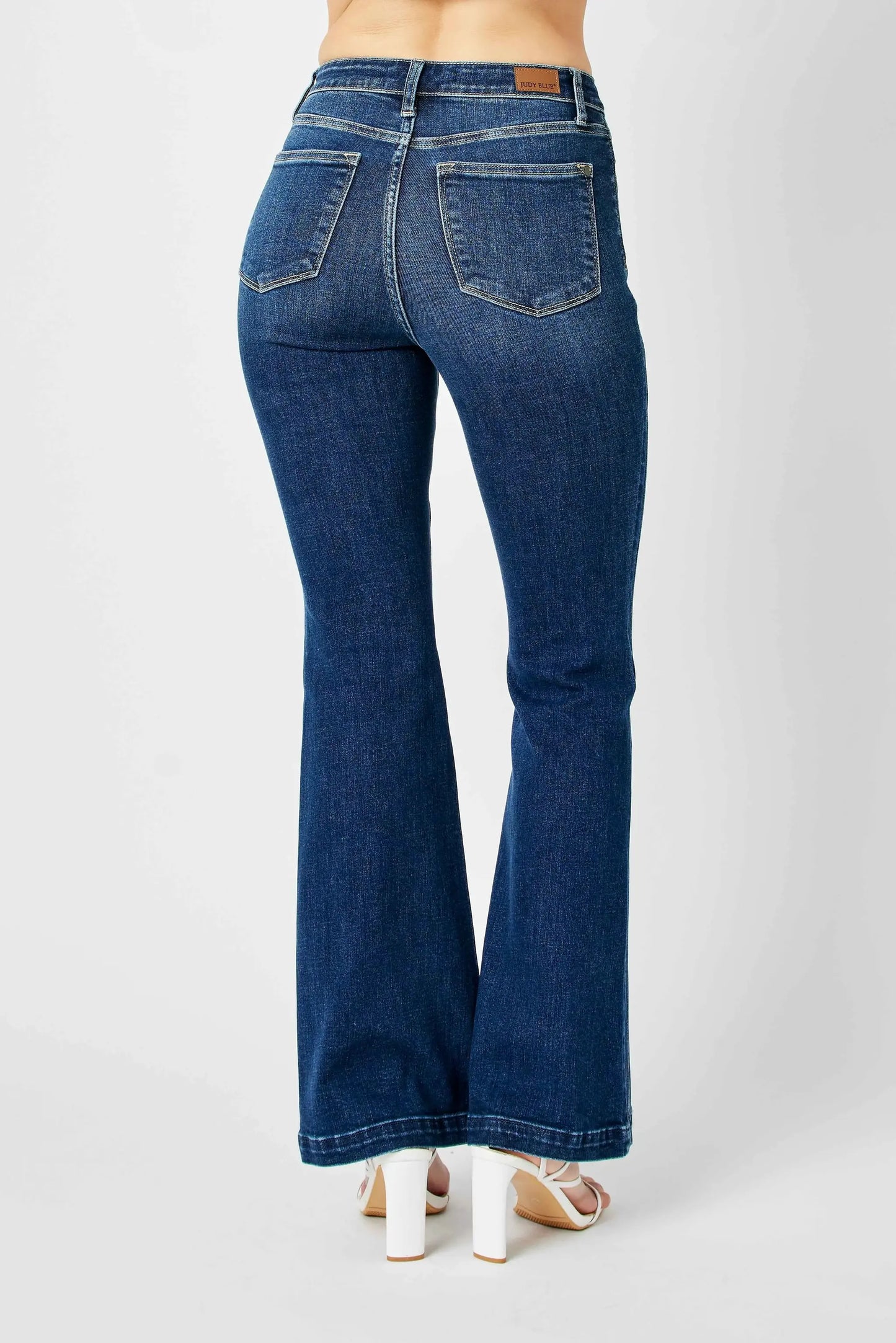 Judy Blue Full Size Hw Angled Side Seam Detail Flare Jeans Plus Size by Judy Blue