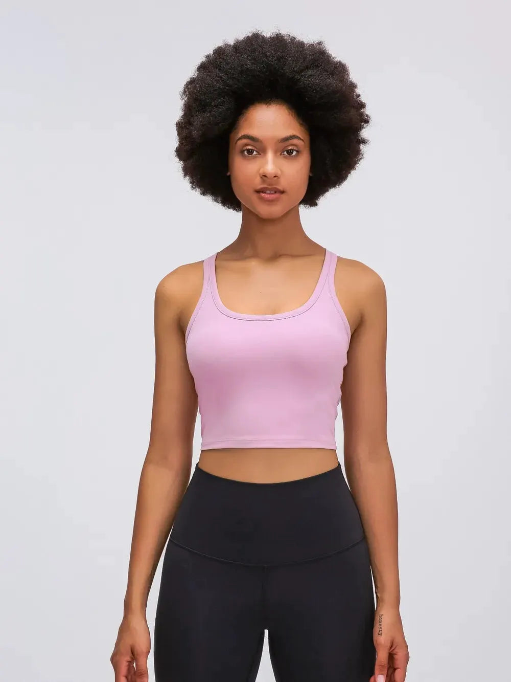 Millennia Scoop Neck Active Tank with Detachable Chest Pads by Millennia