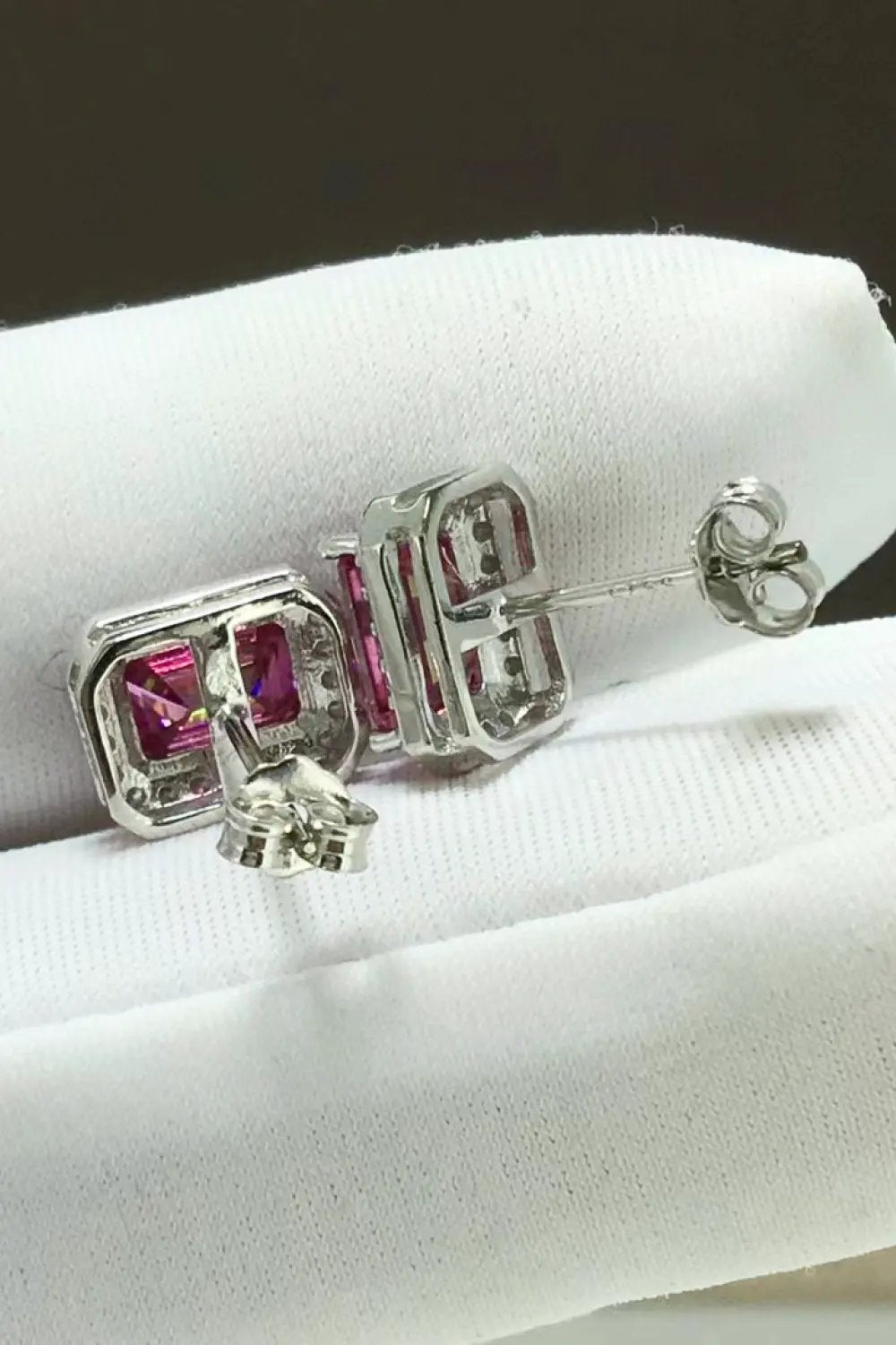 Shiny and Elegant 2 Carat Moissanite Stud Earrings by Partner Label