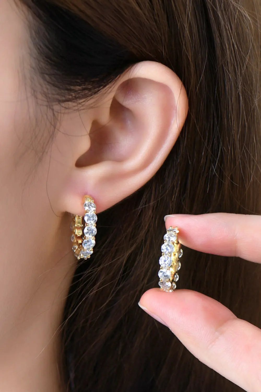 7.2 Carat Moissanite 925 Sterling Silver Earrings by Partner Label