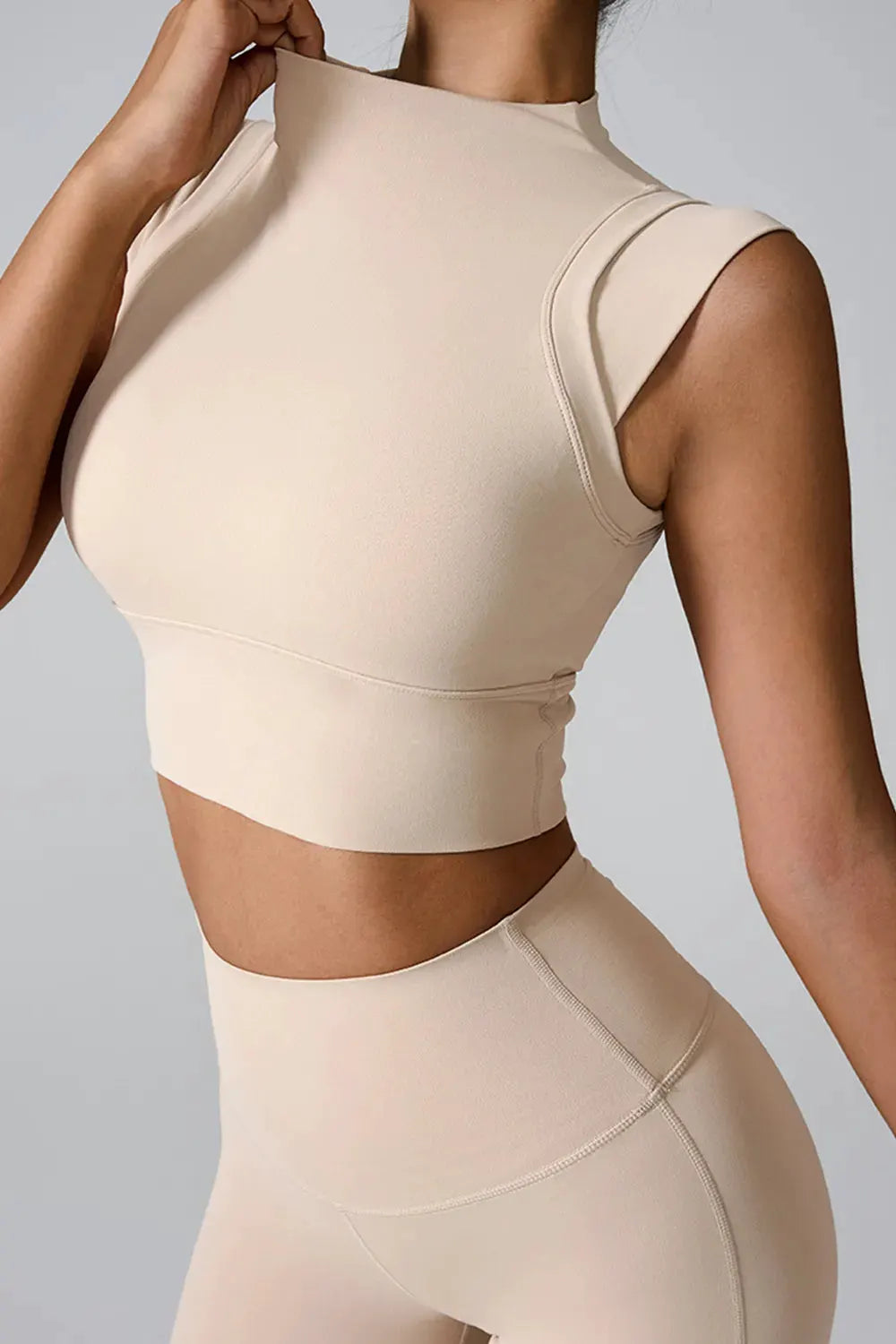Mock Neck Active Tank by Partner Label