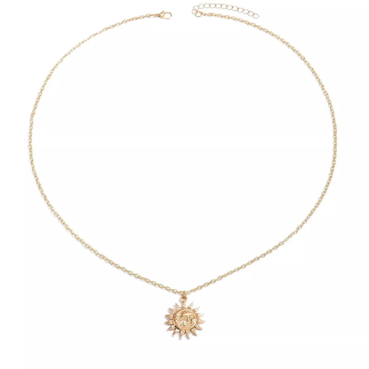 18K Gold-Plated Sunburst Pendant Necklace by Partner Labels