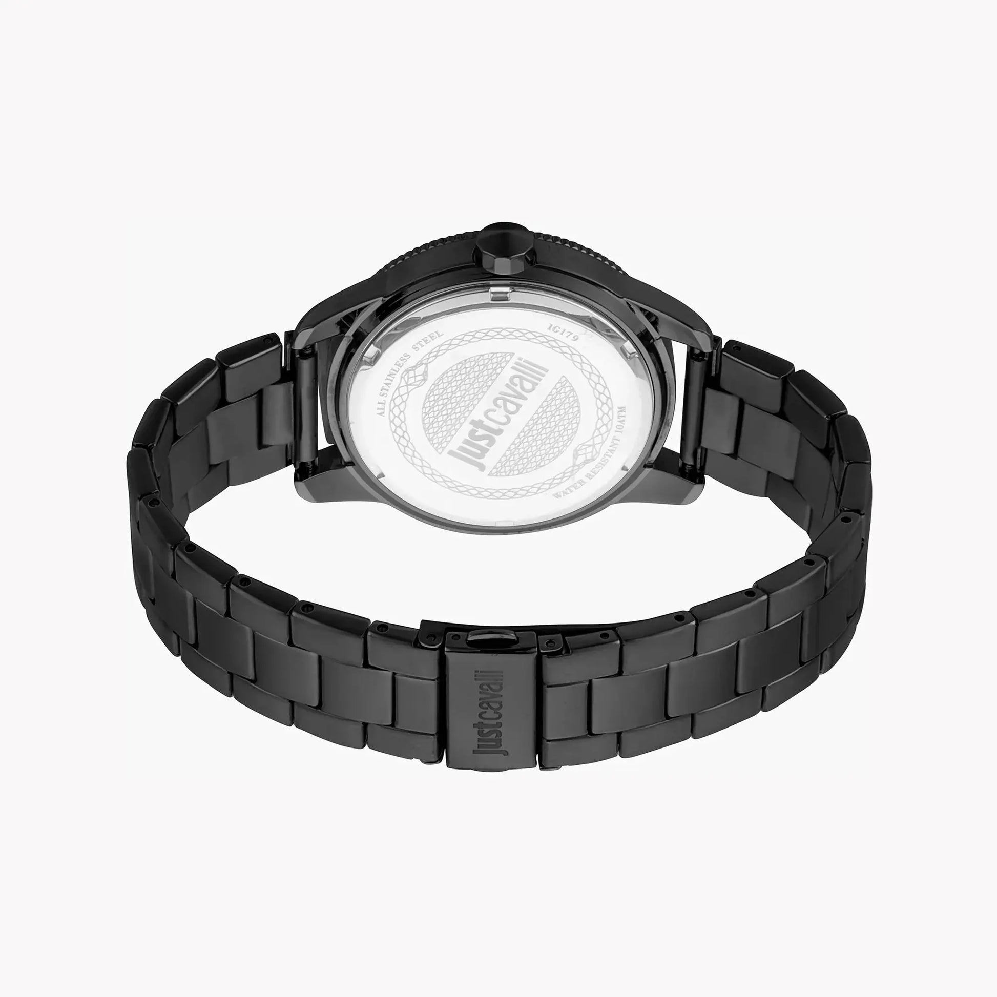 Just Cavalli Men's Black Stainless Steel Watch, Gray Dial | Jc1g179m0085 by JUST CAVALLI