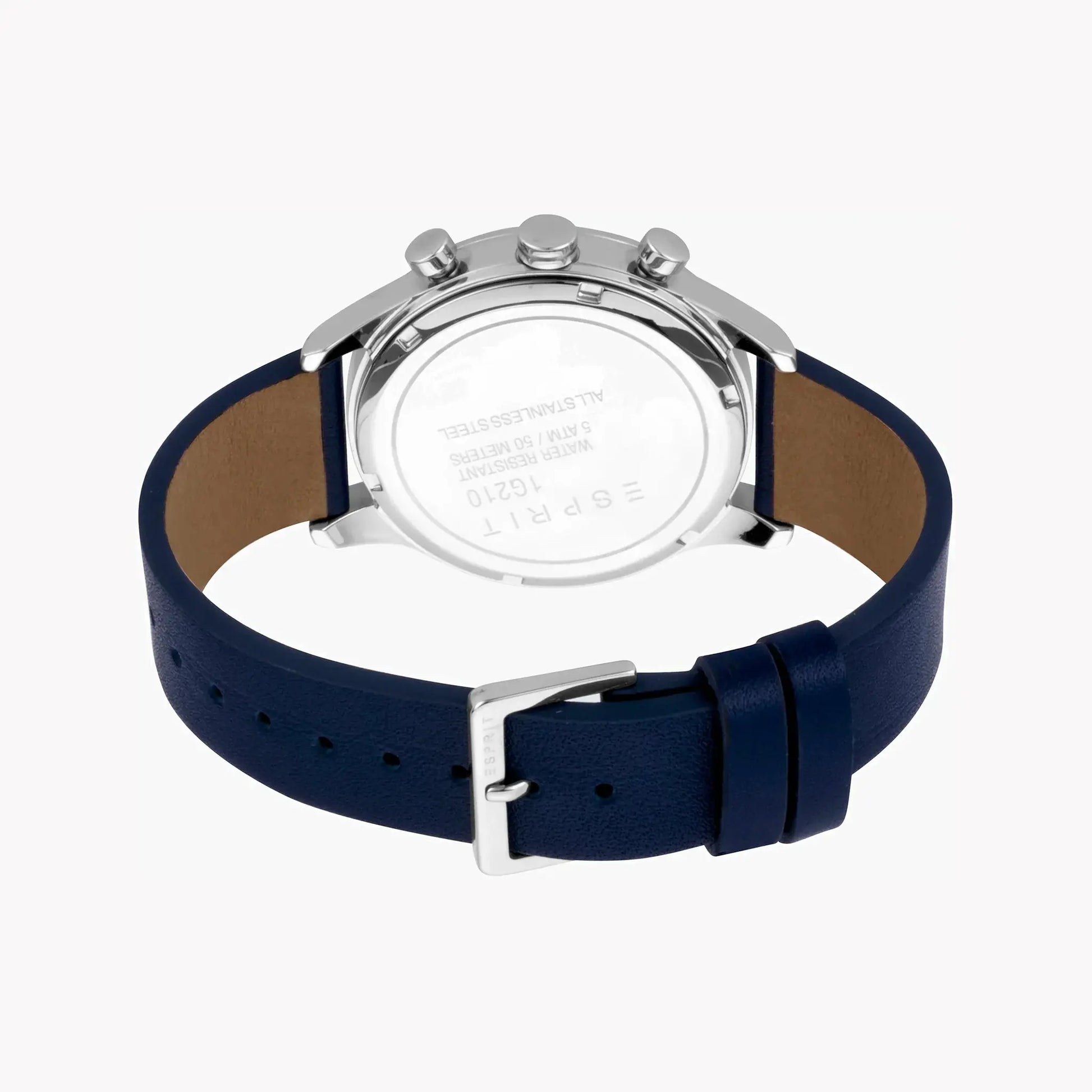 Esprit Men's Blue Leather Watch, Blue Dial | Es1g262m0085 by ESPRIT