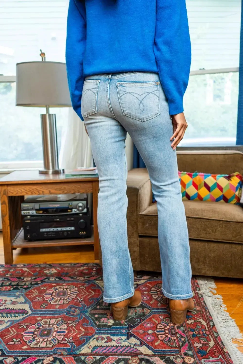 Judy Blue Mid Rise Thermal Bootcut Jeans by Judy Blue