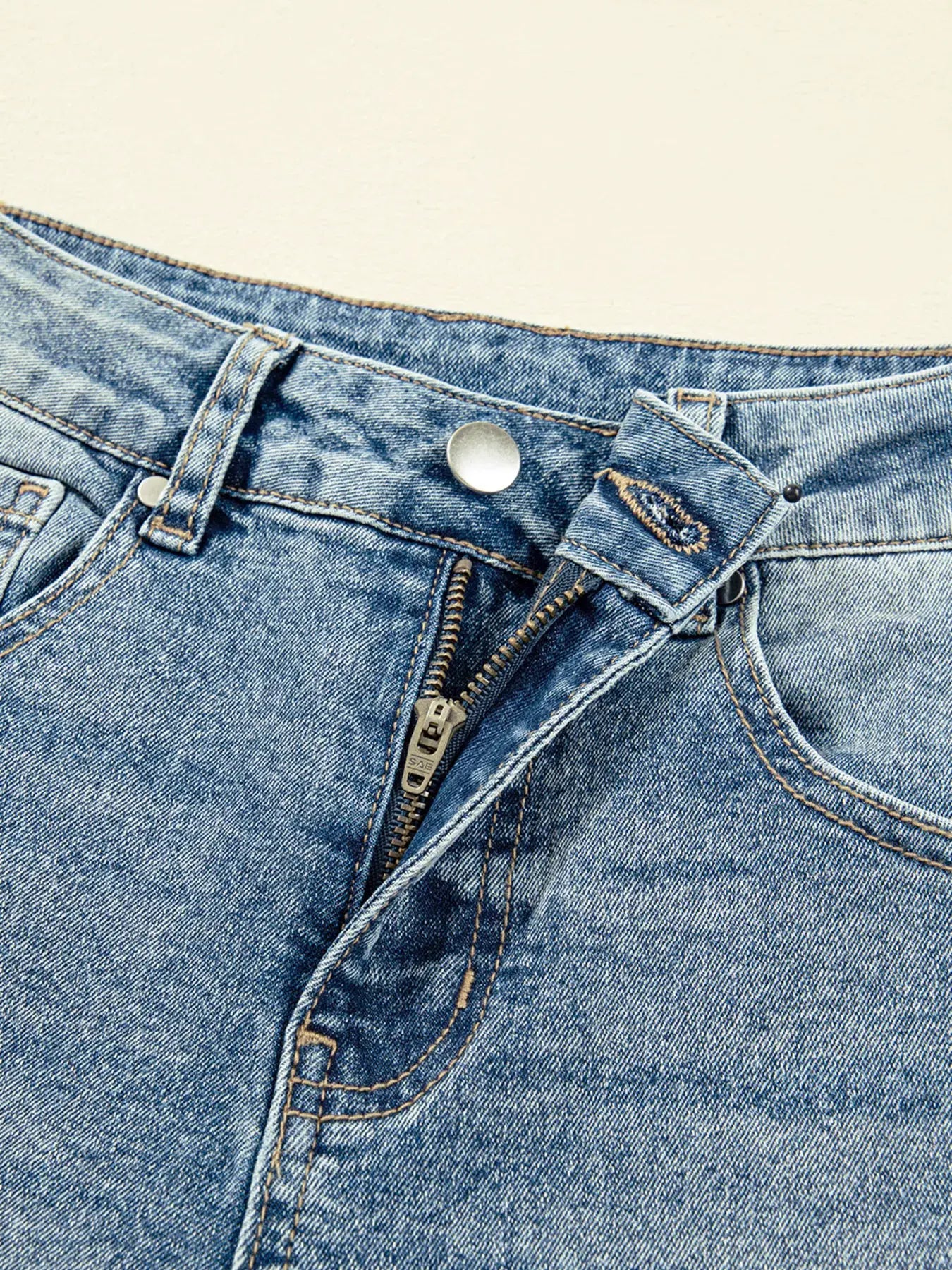 Vintage Washed Seam Detail Shift Jeans by Partner Label
