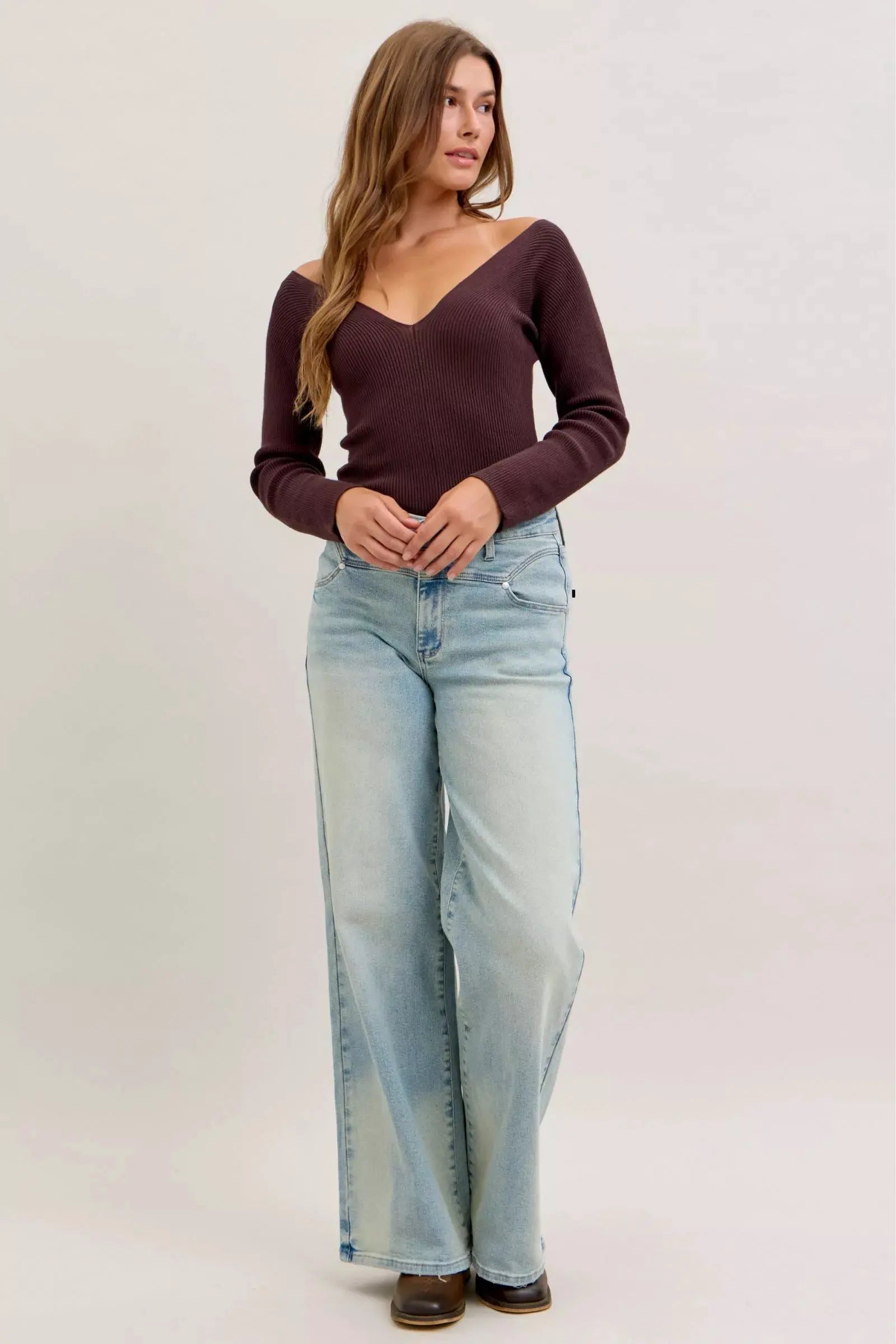 Judy Blue High Waist Column Straight Jeans by Judy Blue