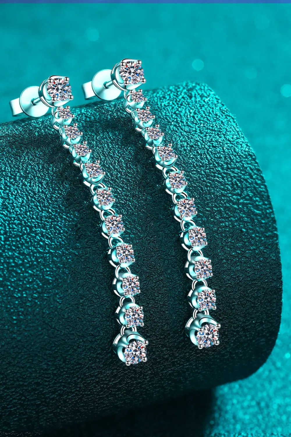 Adored 1.18 Carat Moissanite Long Earrings by Partner Label