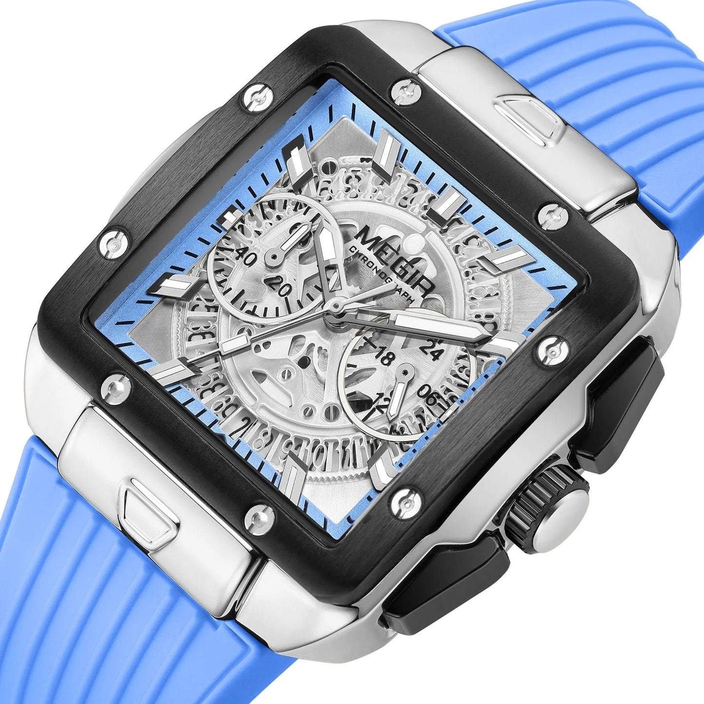 MEGIR Watch for Men Luxury Sport Quartz Wristwatch with Silicone Band Luminous Hands Date Male Chronograph Clock Reloj Hombre 2228 by MEGIR WATCH GROUP