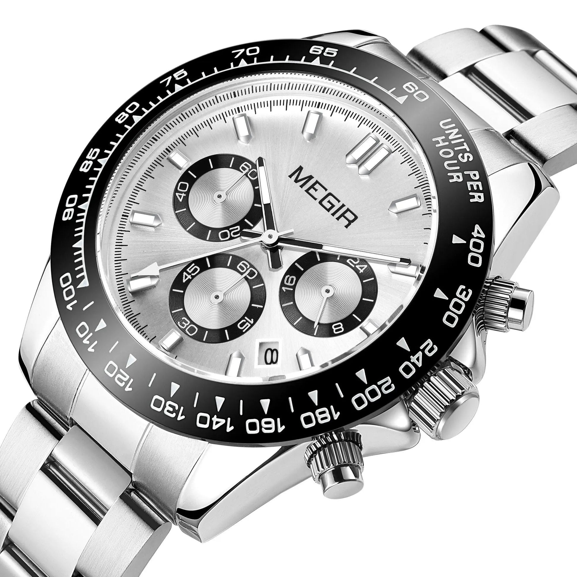 MEGIR Fashion Business Watches for Men Sport Quartz Wristwatch Waterproof Date Clock Chronograph 24-hour Relogio Masculino 8104 by MEGIR WATCH GROUP