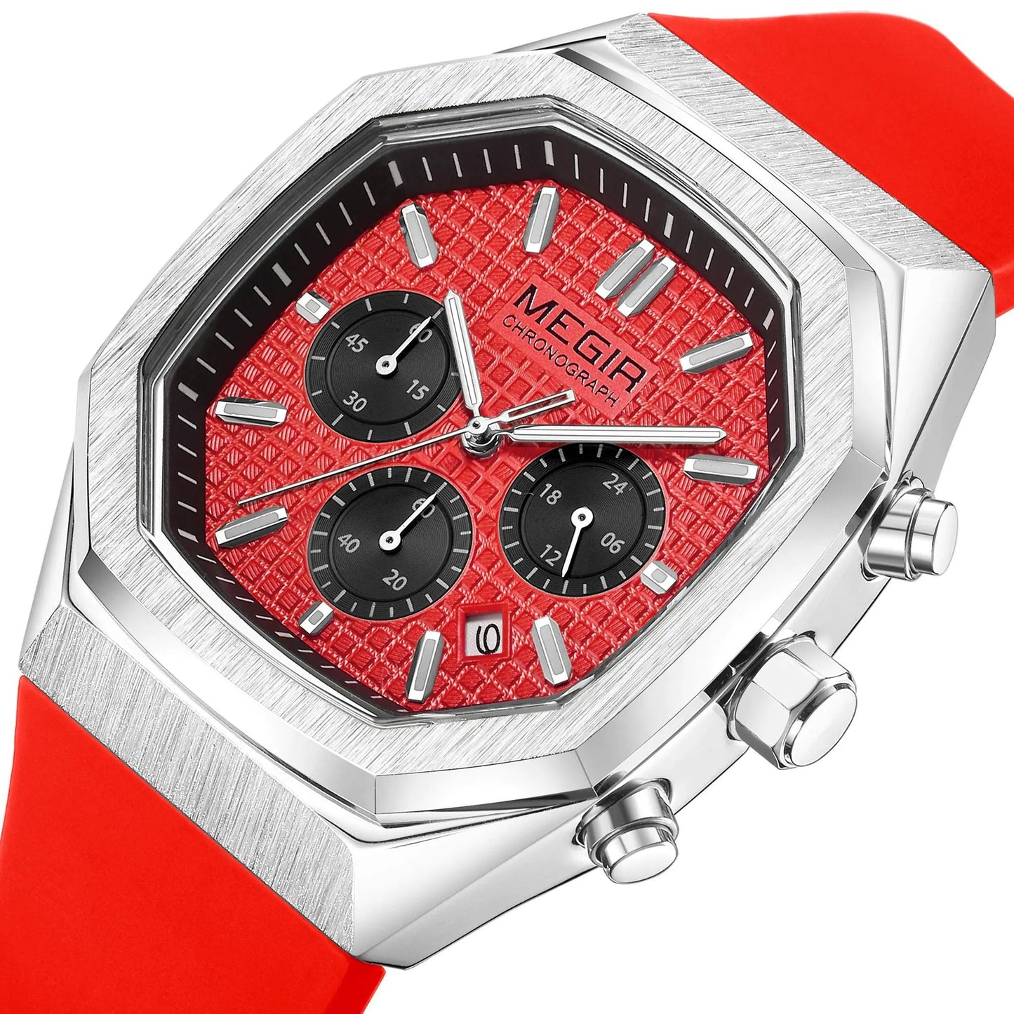MEGIR Fashion Sport Military Watches for Men Luxury Quartz Wristwatch Silicone Strap Waterproof Date Clock 24-hour Reloj Hombre 2215 by MEGIR WATCH GROUP