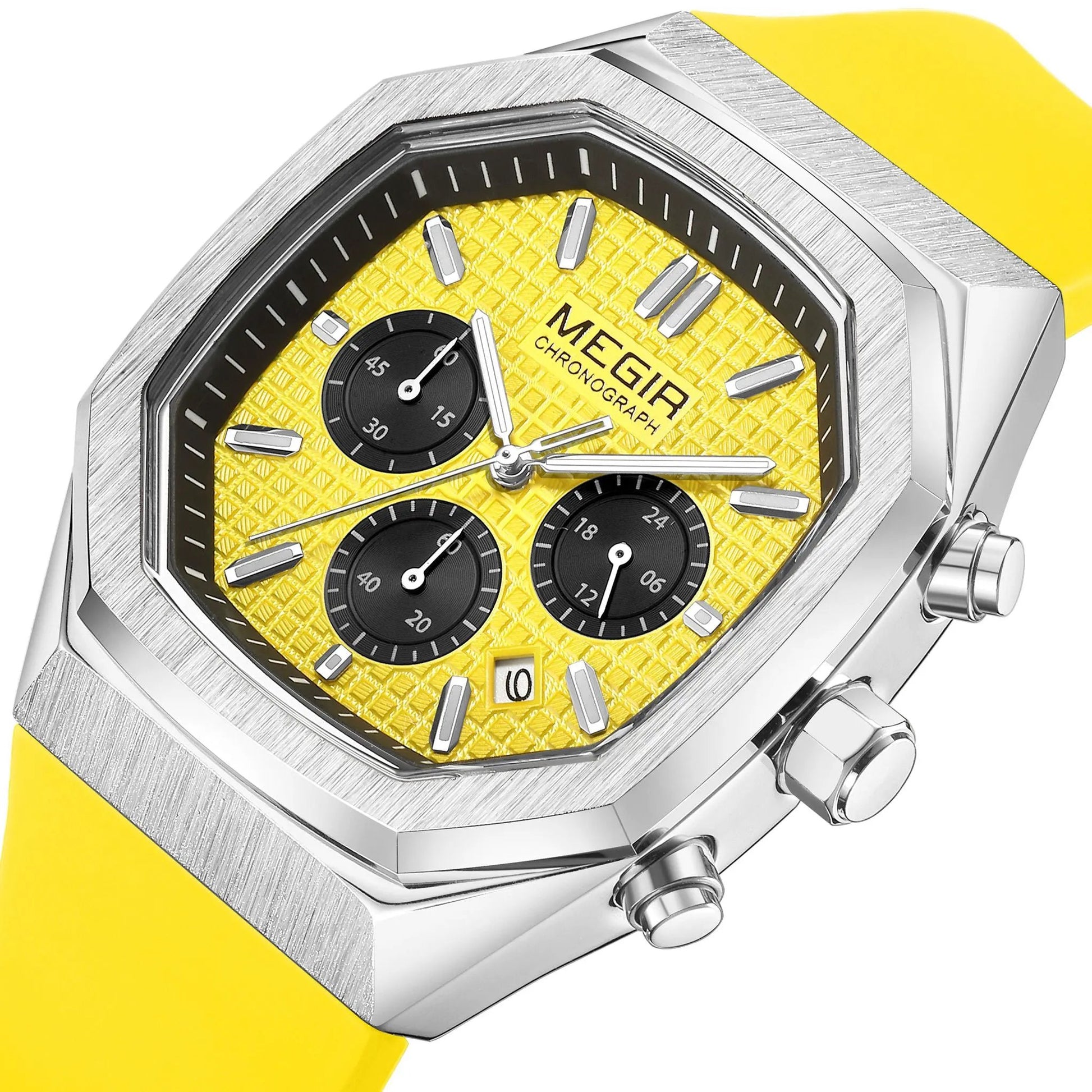 MEGIR Fashion Sport Military Watches for Men Luxury Quartz Wristwatch Silicone Strap Waterproof Date Clock 24-hour Reloj Hombre 2215 by MEGIR WATCH GROUP
