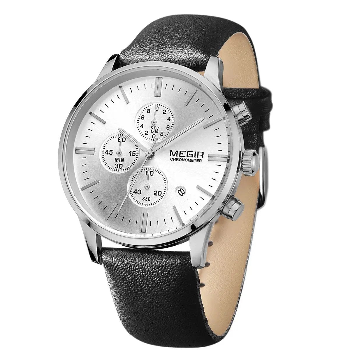 MEGIR Sport Watch for Men Luxury Waterproof Quartz Clock Leather Wristwatch Luminous Military Watches Calendar reloj hombre 2011 by MEGIR WATCH GROUP
