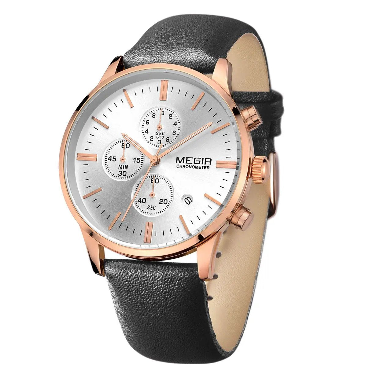 MEGIR Sport Watch for Men Luxury Waterproof Quartz Clock Leather Wristwatch Luminous Military Watches Calendar reloj hombre 2011 by MEGIR WATCH GROUP